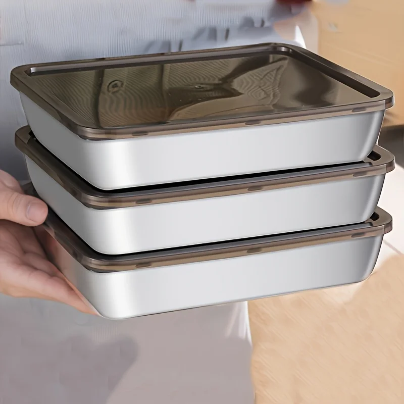 Food Storage In Stainless Steel - 5'li Paslanmaz Çelik Gıda Saklama Seti