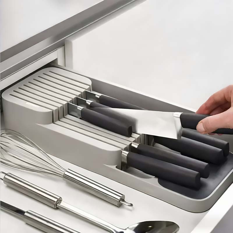 Food Storage Cabinet For Kitchen - Pratik Çekmeceli Bıçak Saklama Kutusu -