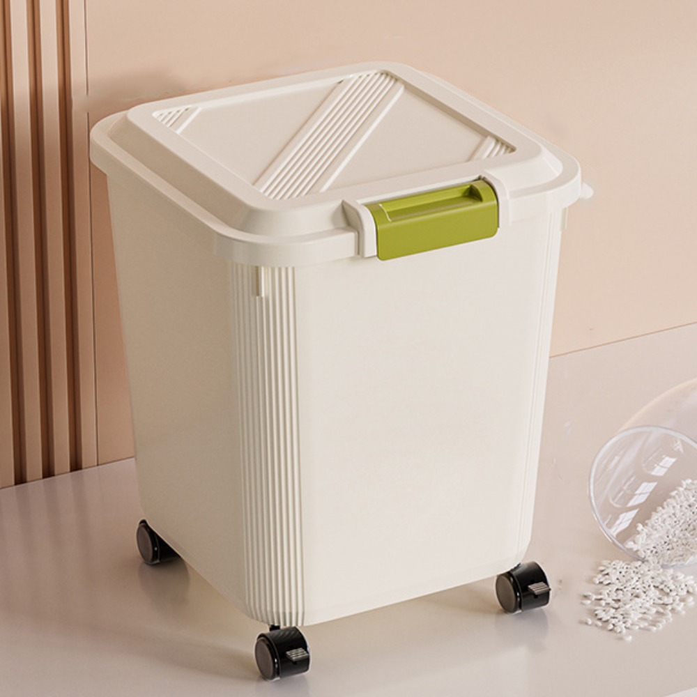 Food Storage With Wheels - Böcek Geçirmez Pirinç Saklama Kutusu Nem