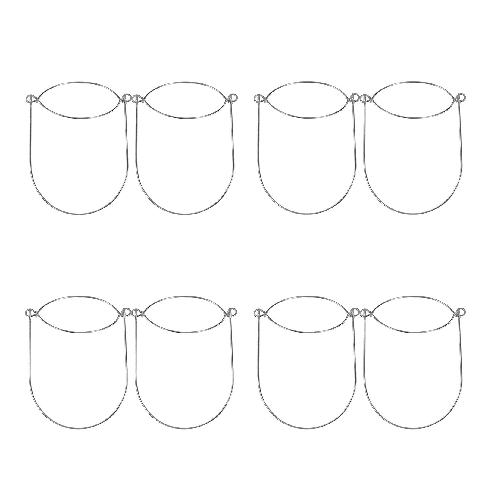 Mason Jar Wide Mouth - 8 Adet Paslanmaz Çelik Tel Saplar,