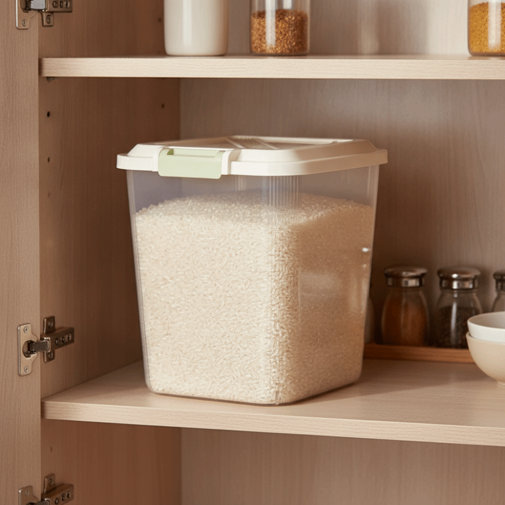 Food Storage With Wheels - Böcek Geçirmez Pirinç Saklama Kutusu Nem
