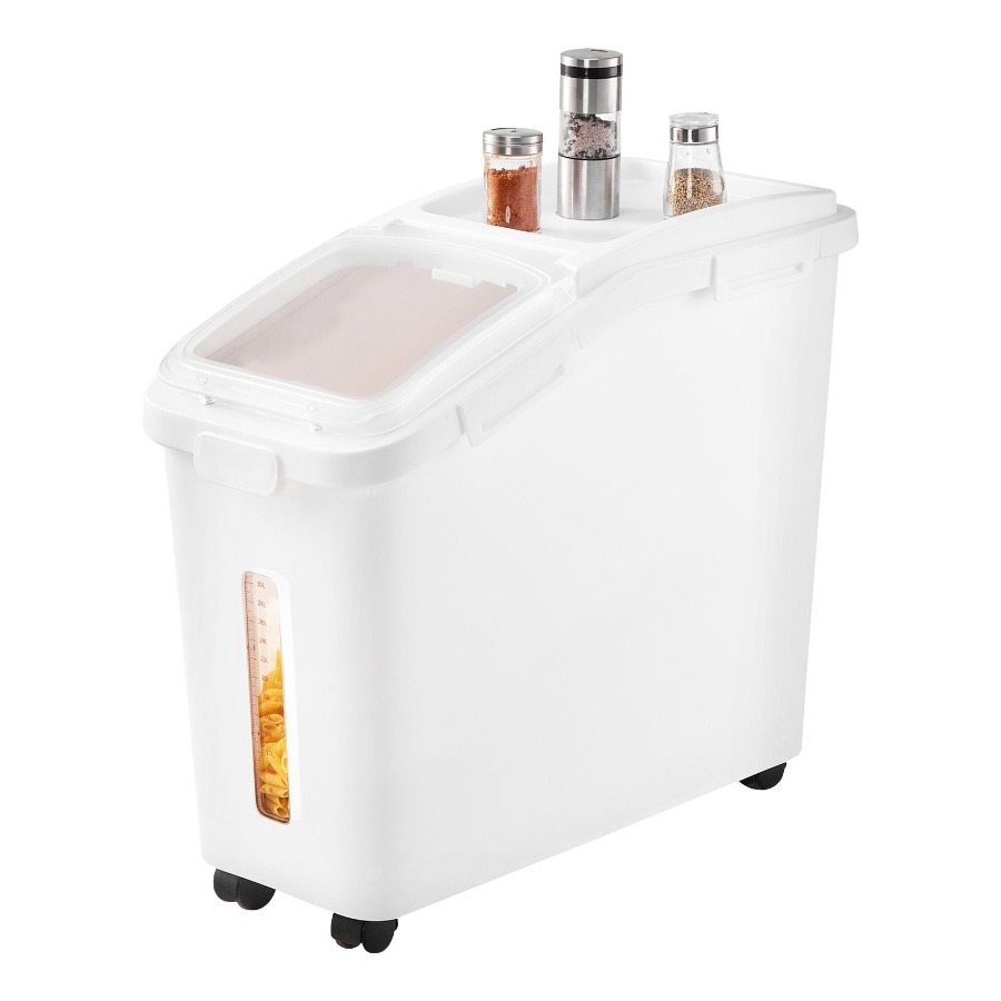 Food Storage With Wheels - Büyük 11.4 Galon/50L Pirinç Saklama Kabı,