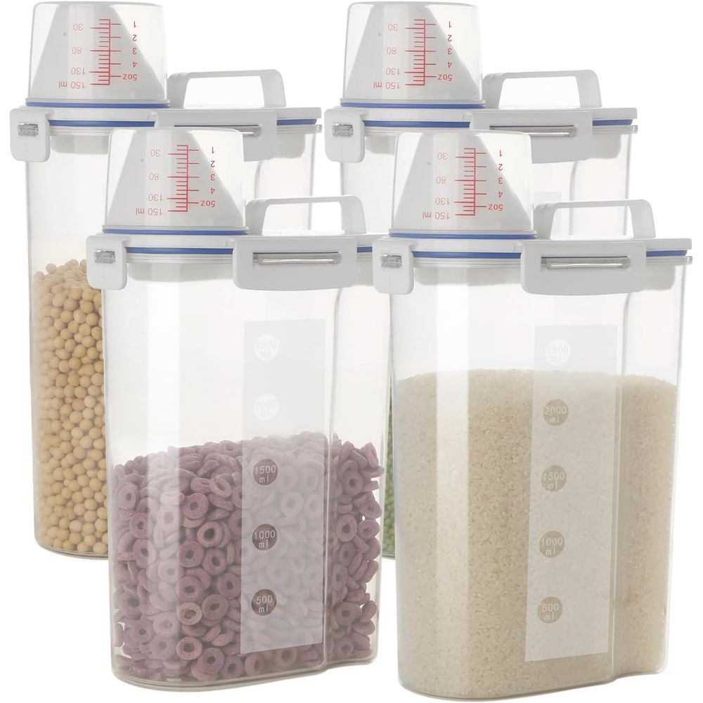 Food Storage Dispenser - 5.5 Lbs Pirinç Hava Geçirmez Kuru