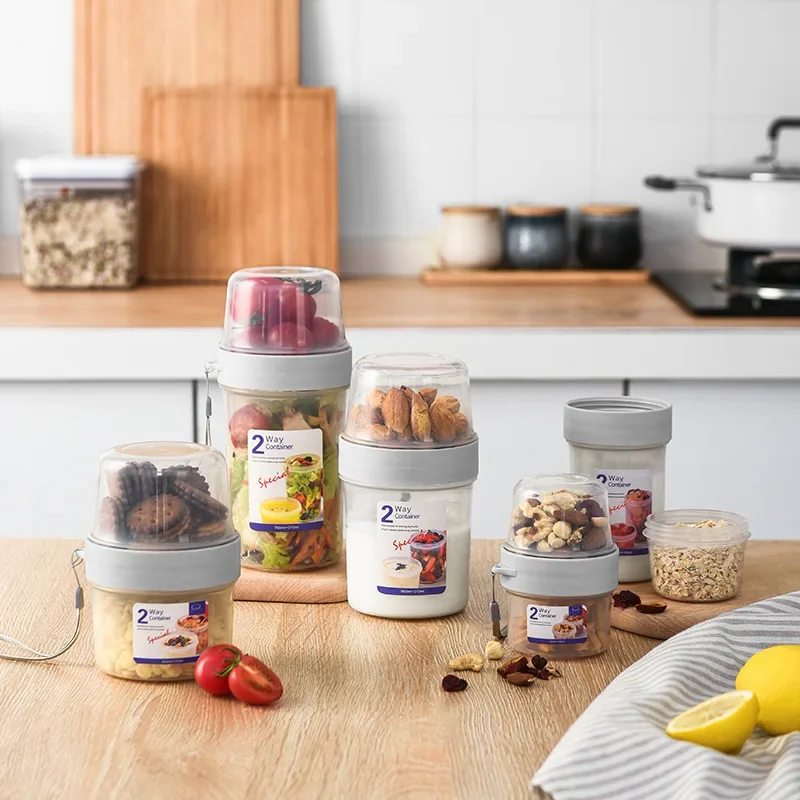 Food Storage Lunch Box - Kahvaltılık Yulaf Ezmesi Tahıl Kuruyemiş Yoğurt