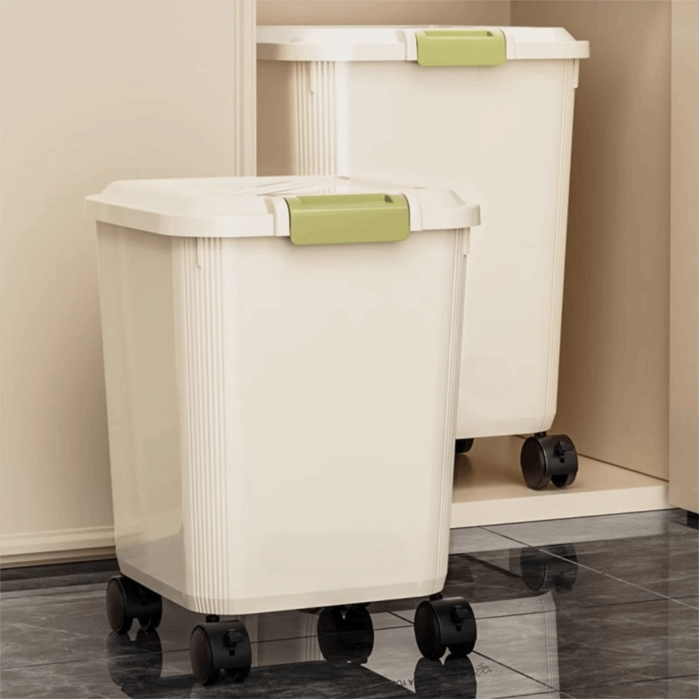 Food Storage With Wheels - Böcek Geçirmez Pirinç Saklama Kutusu Neme