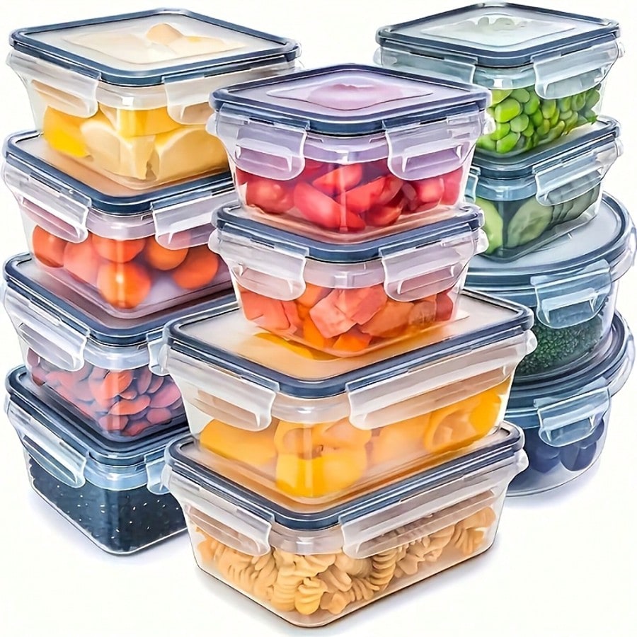 Food Storage Lunch Box - 24 Parçalı Yemek Hazırlık Kabı Seti,