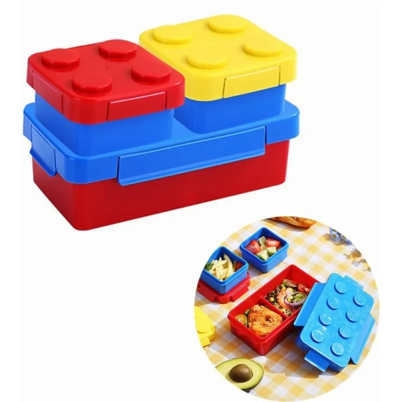 Food Storage Building - Yapı taşları yemek kabı DIY çocuklar