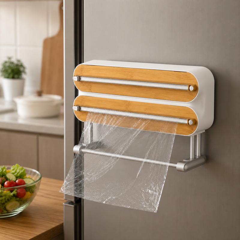 Food Storage Cabinet For Kitchen - Manyetik Gıda Sarma Kesici Dağıtıcı Streç