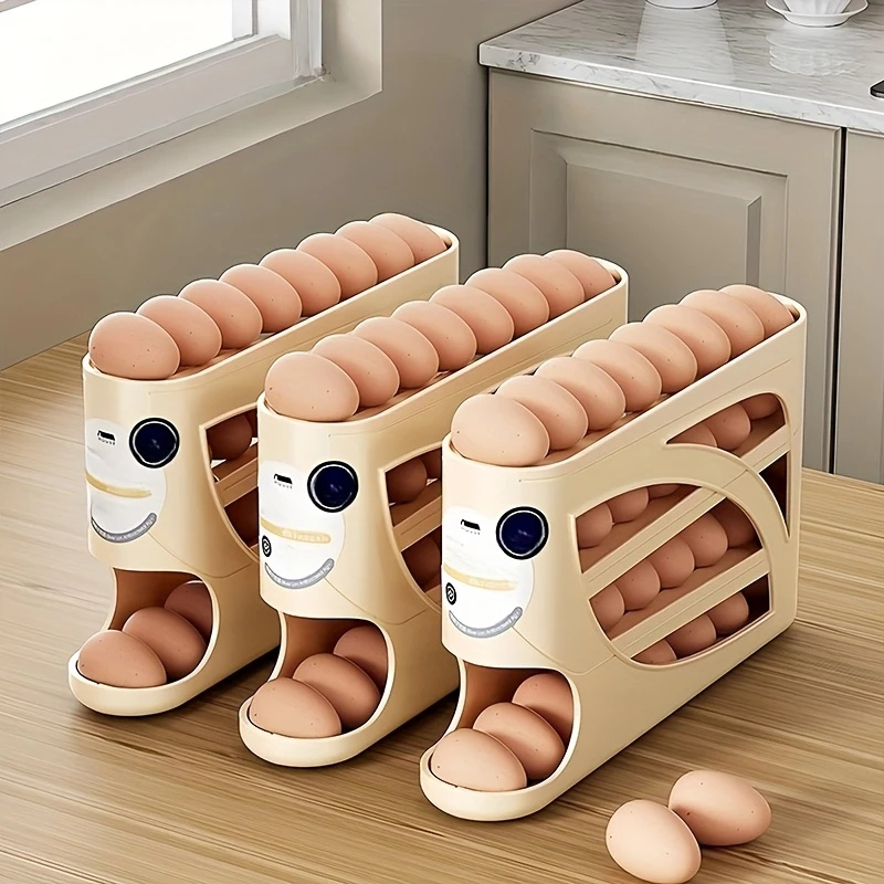 Food Storage Cabinet For Kitchen - 2-4 Katlı Döner Yumurta Saklama Kabı,