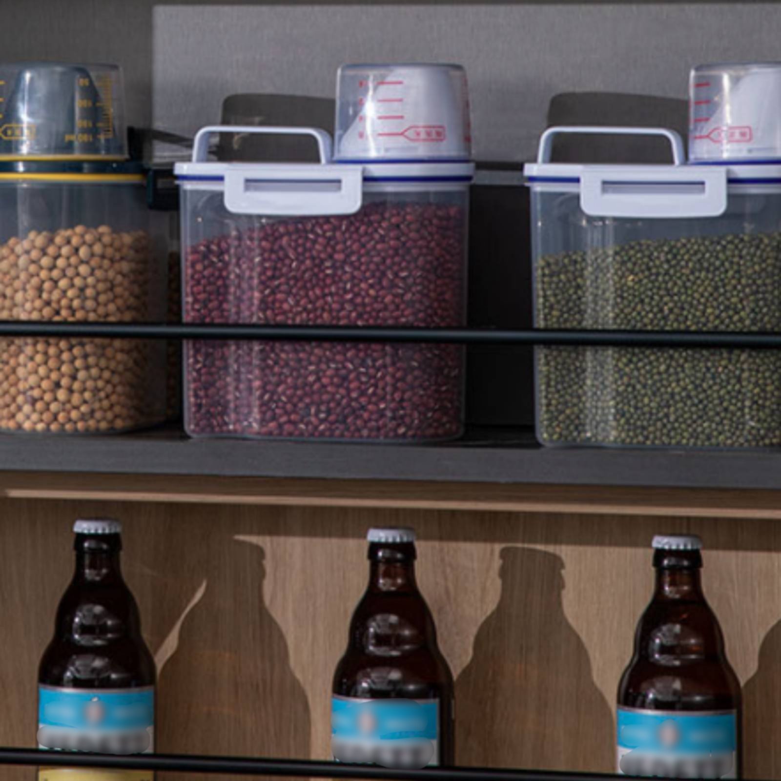 Food Storage Dispenser - Pirinç Saklama Kabı Nem Engelleyici Ölçülü