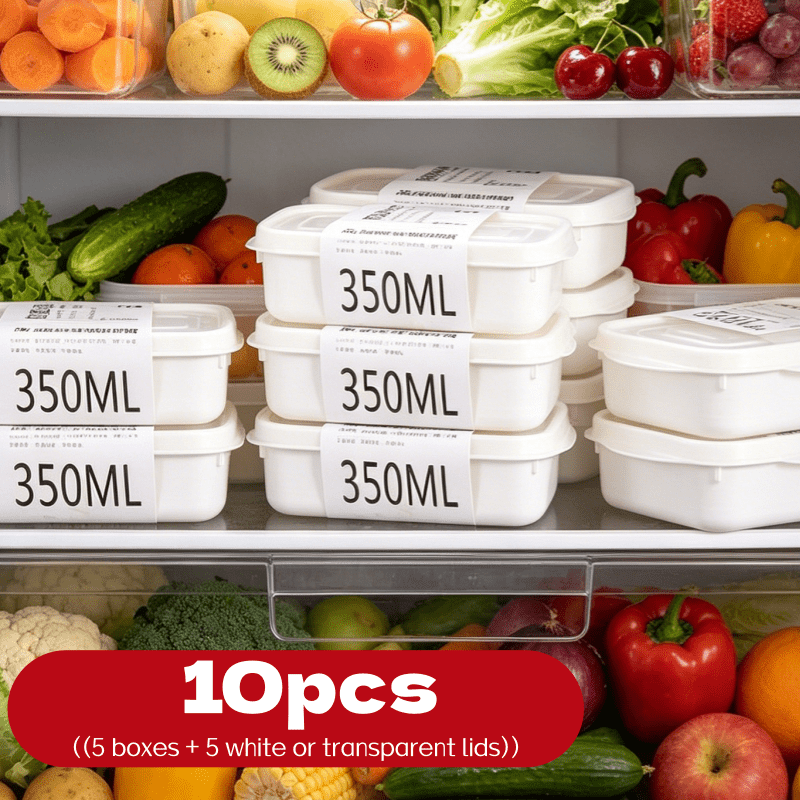 Food Storage Jar Set - 10 Adet Yeniden Kullanılabilir İstiflenebilir Gıda