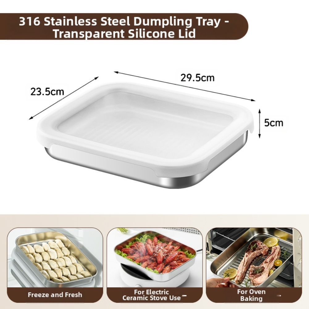 Food Storage In Stainless Steel - 316 Silikon Kapaklı Paslanmaz Çelik Gıda