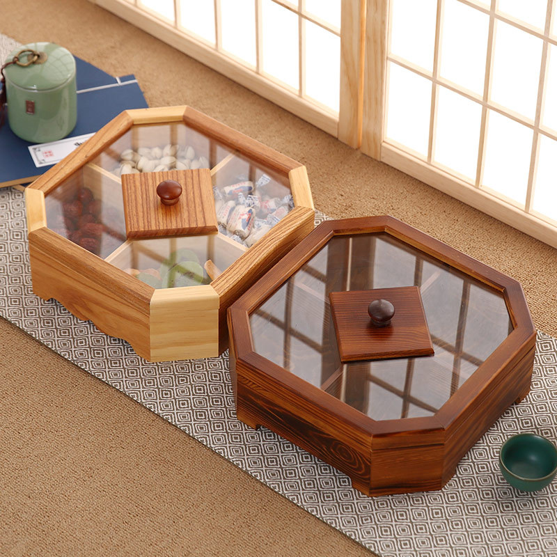 Food Storage Jar Set - Yeni Ahşap Şeker Bisküvi Saklama Kutusu