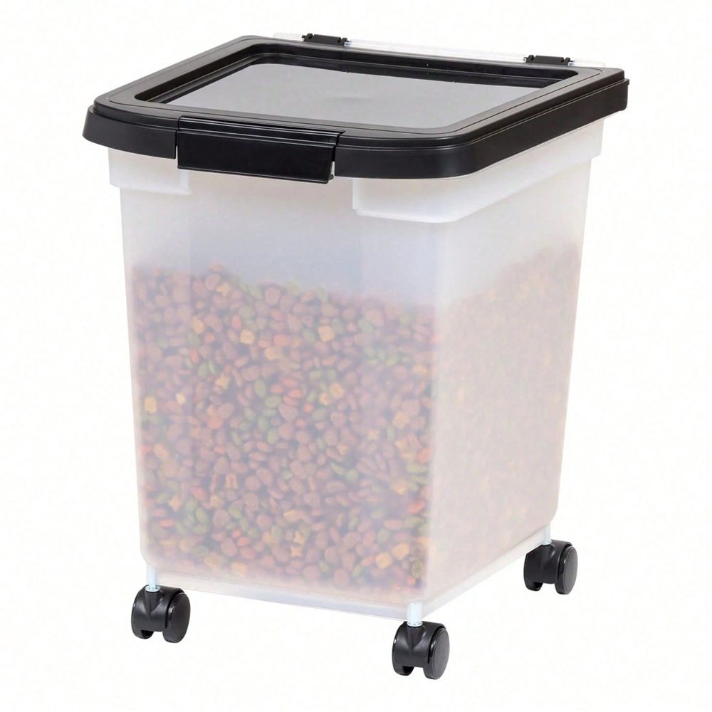Food Storage With Wheels - Şeffaf Plastik Tekerlekli ve Kapaklı Saklama