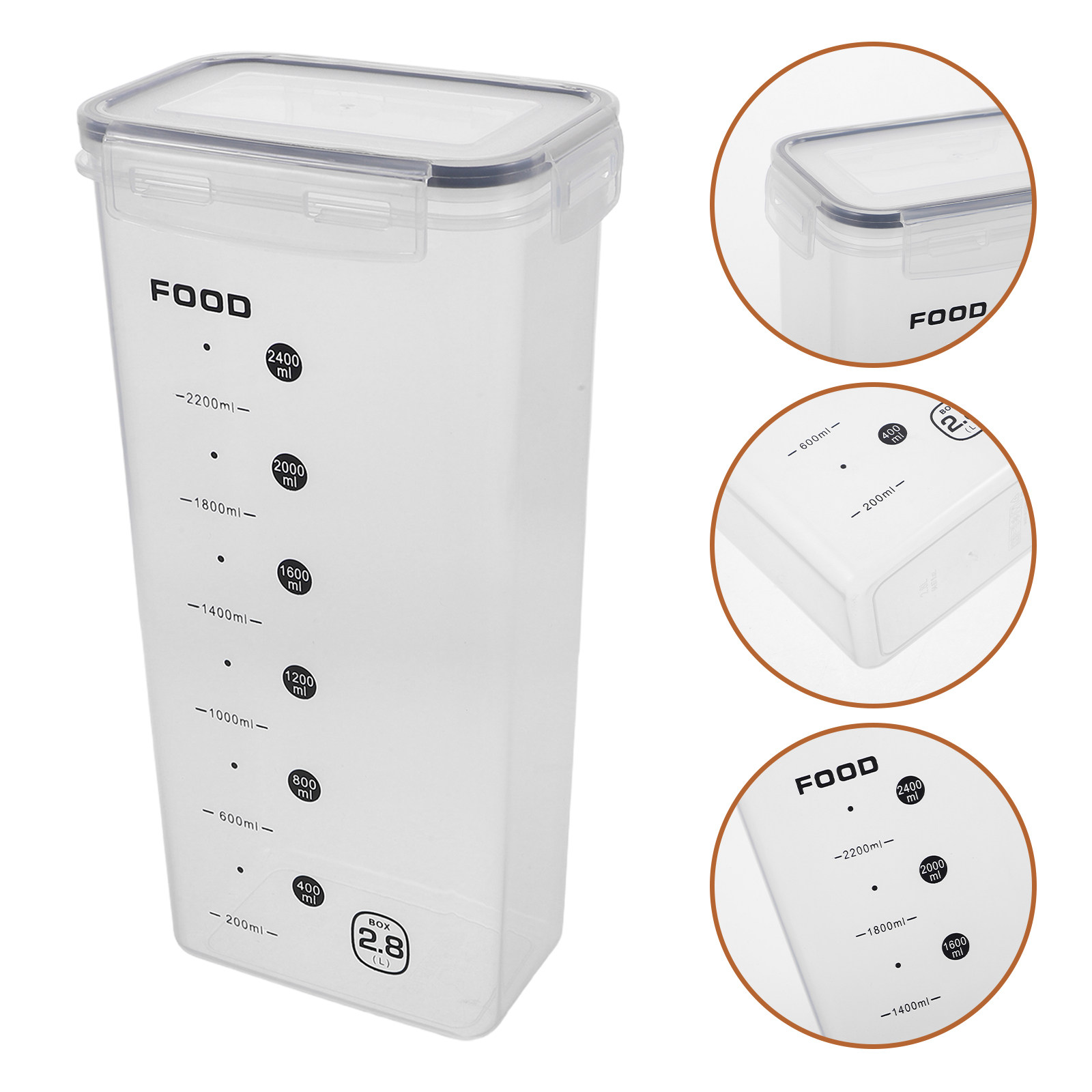 Food Storage Dispenser - 2 Adet Şeffaf Tahıl Saklama Kabı