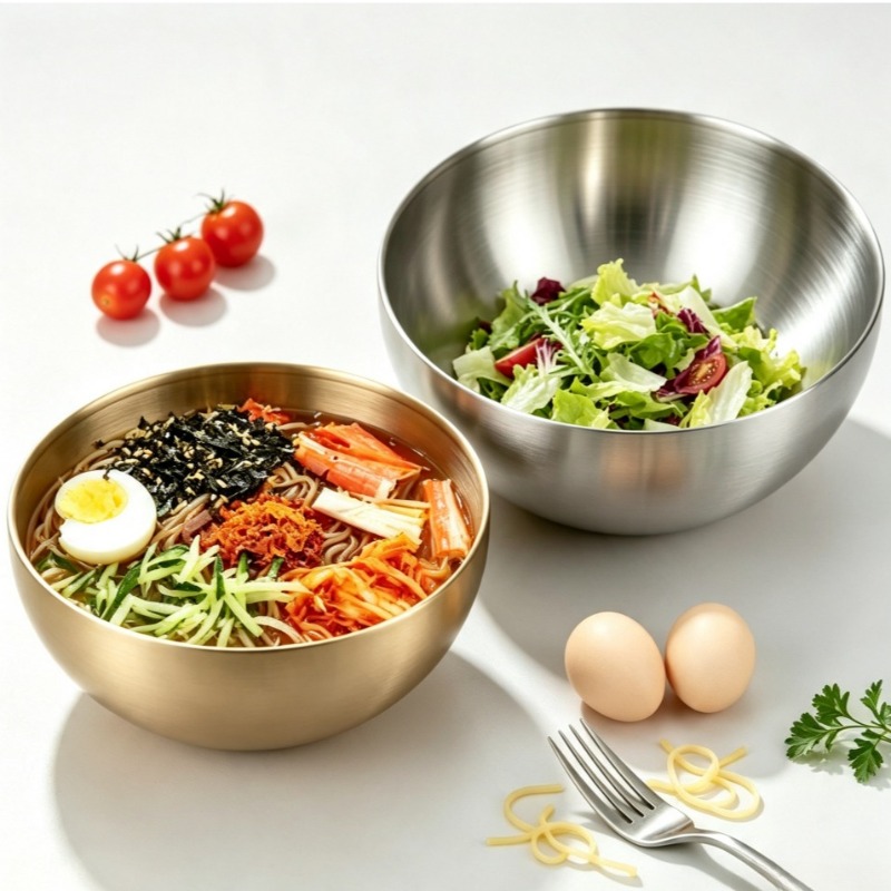 Food Storage In Stainless Steel - Paslanmaz Çelik Karıştırma Kaseleri Metal Servis