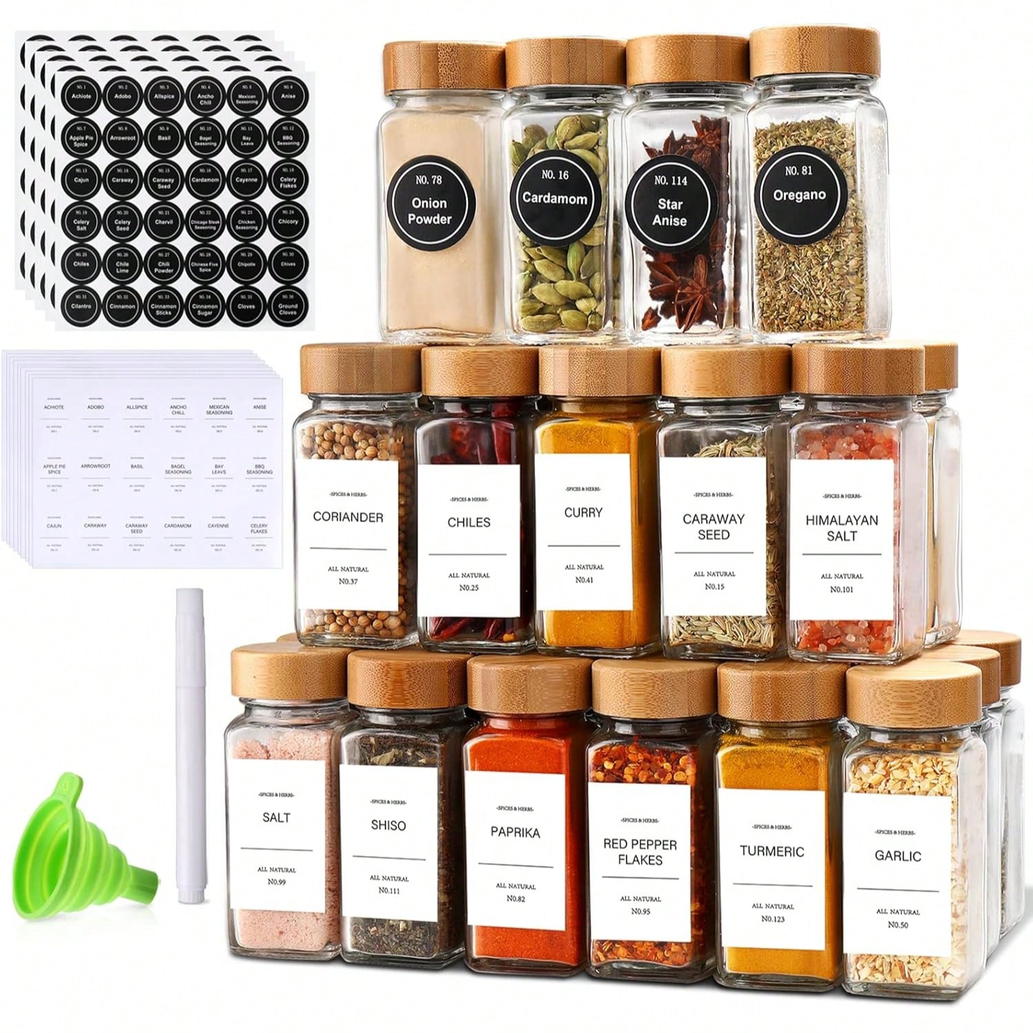 12 adet kompakt bambu baharat  - Food Storage Drawers incelemesi ve fiyatı