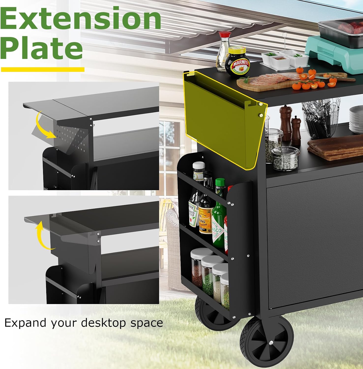 Açık Hava Izgara Arabası Masas - Food Storage With Wheels incelemesi ve fiyatı