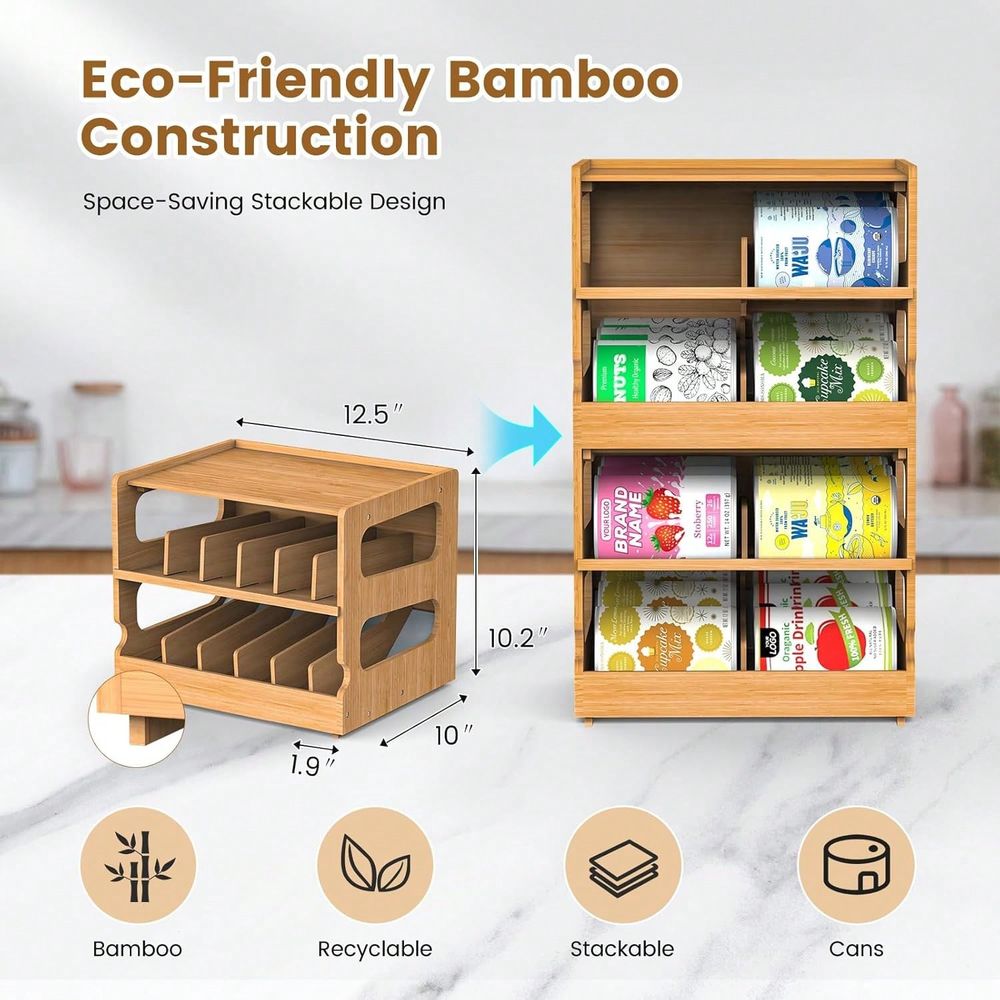 İstiflenebilir Bambu Kedi Mama - Food Storage Dispenser incelemesi ve fiyatı