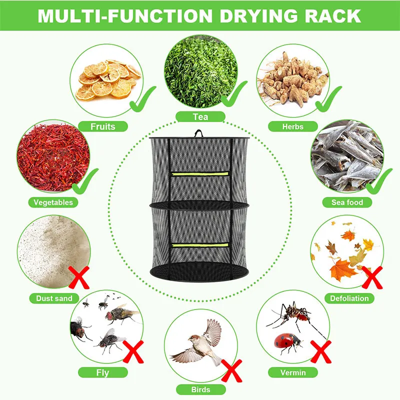 Yiyecek Kurutma Filesi, Otlar, - Food Storage Net incelemesi ve fiyatı