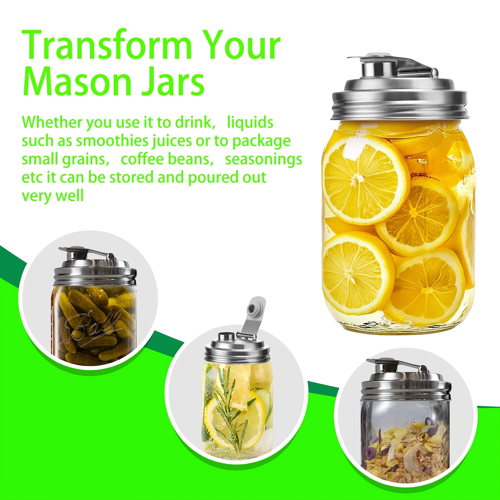 1/2 Paket Geniş Ağızlı Mason K - Mason Jar Wide Mouth incelemesi ve fiyatı