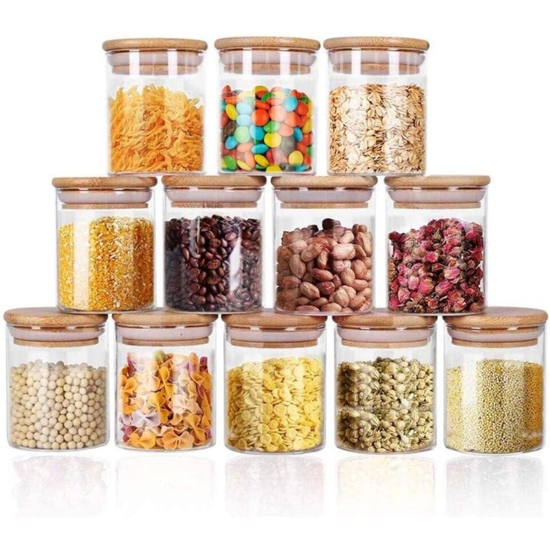 12'li Cam Kavanoz Seti, Bambu  - Food Storage Set Glass incelemesi ve fiyatı