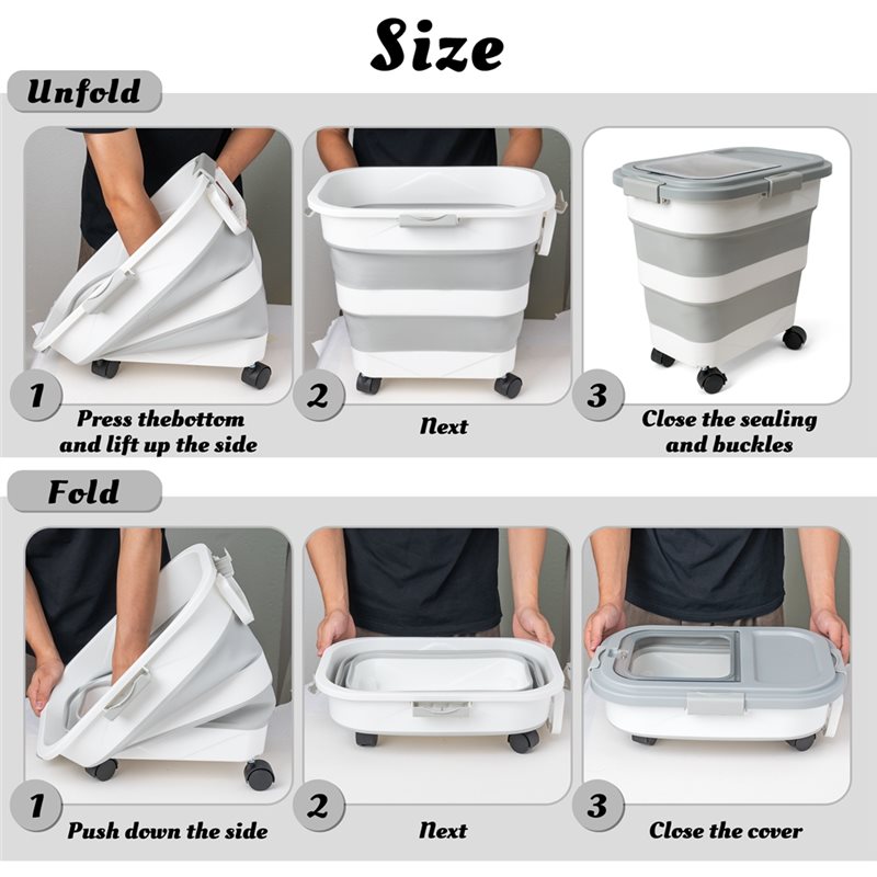 A53Q-Gıda Saklama Kabı 1 ADET  - Food Storage With Wheels incelemesi ve fiyatı