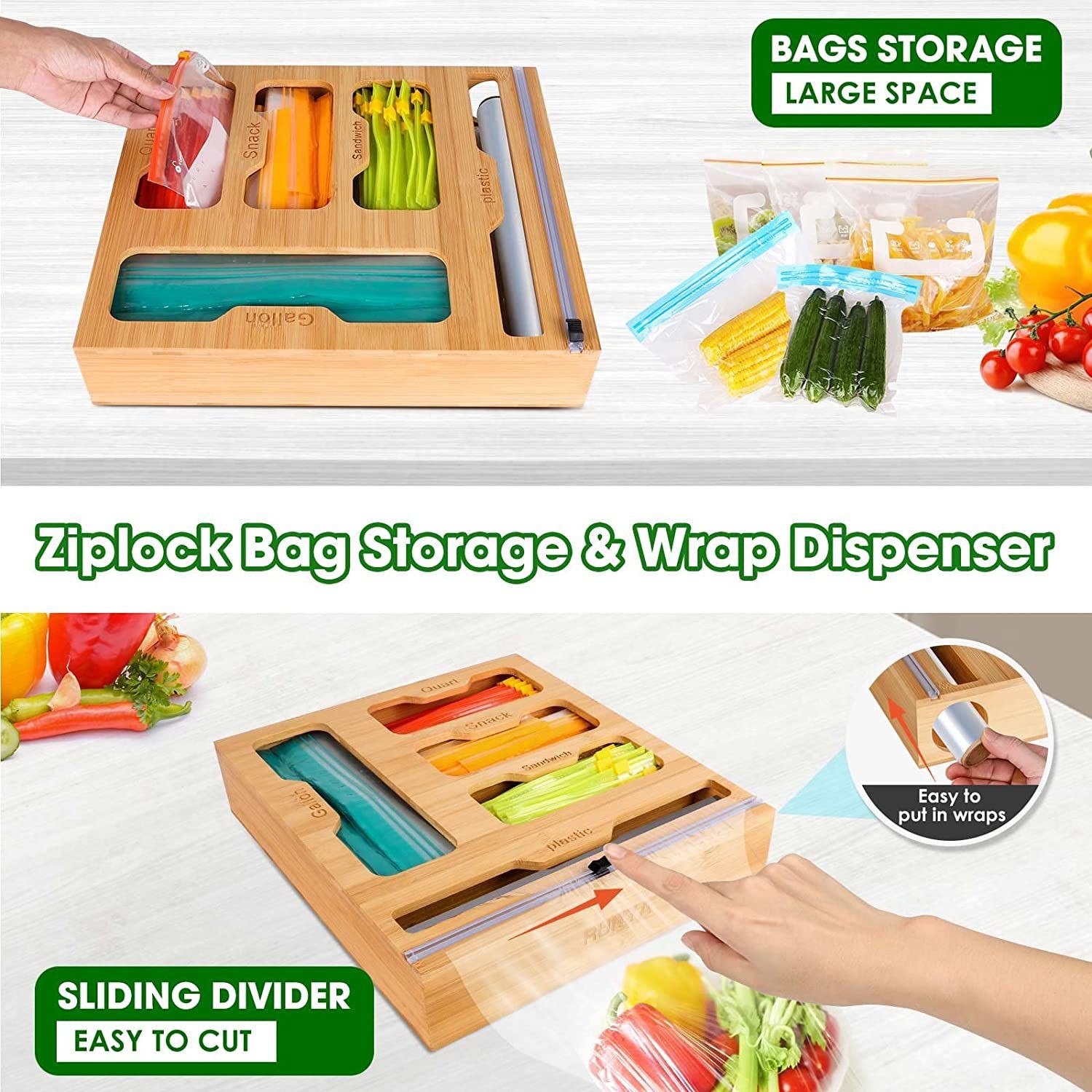 Bambu kilitli gıda çanta tutuc - Food Storage Dispenser incelemesi ve fiyatı