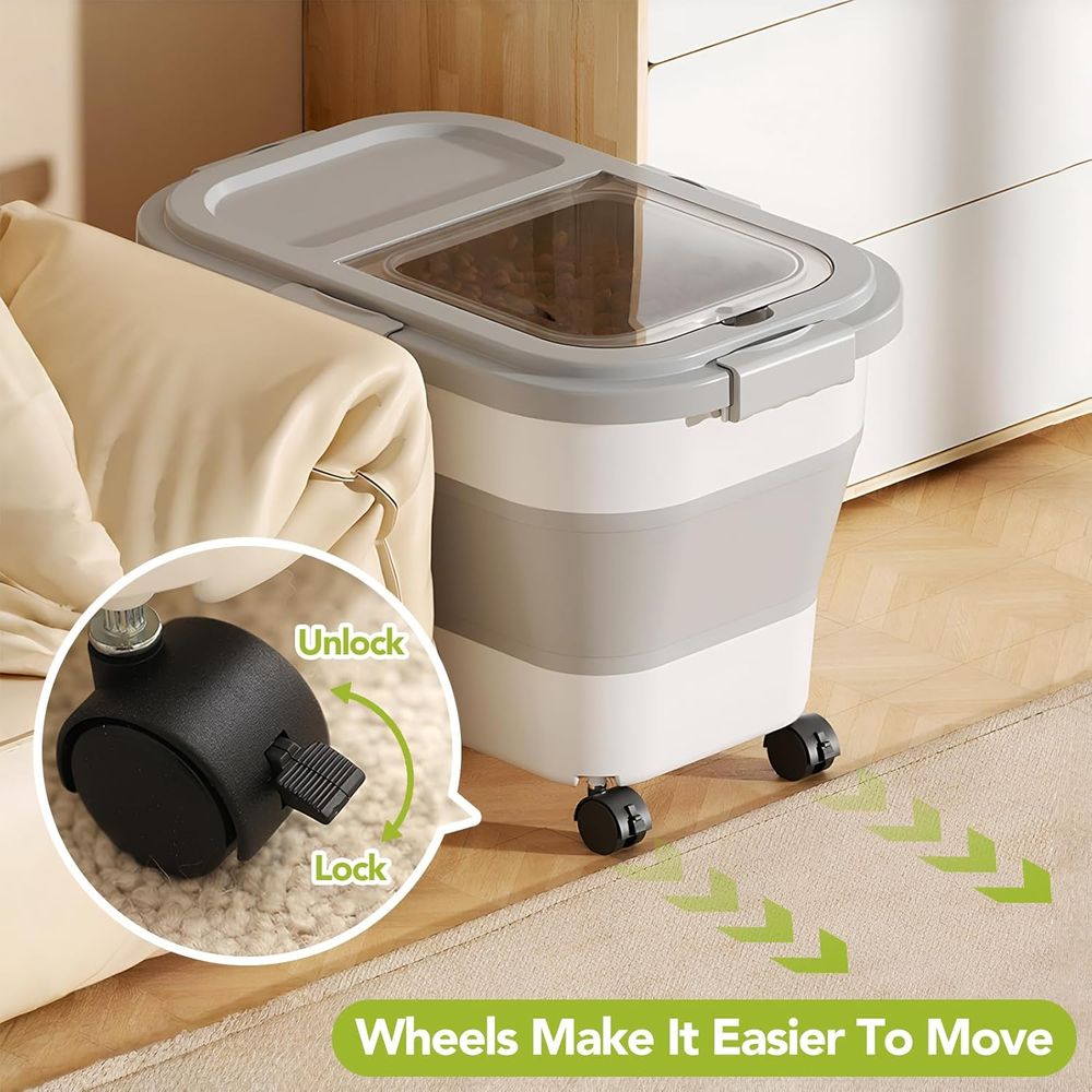 15 Lbs Köpek/Kedi Maması Sakla - Food Storage With Wheels incelemesi ve fiyatı