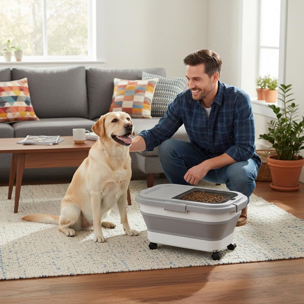 15 Lbs Köpek/Kedi Maması Sakla - Food Storage With Wheels incelemesi ve fiyatı